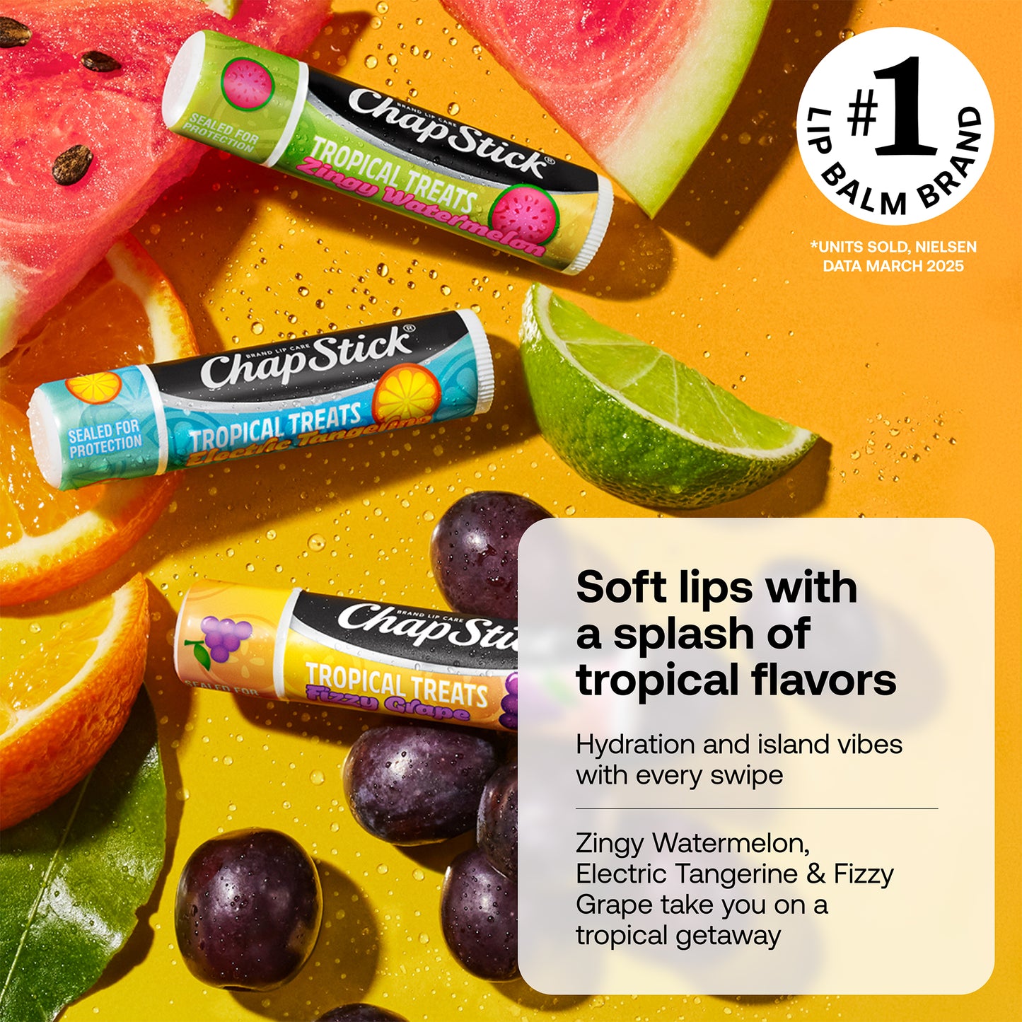 ChapStick Tropical Treats Lip Balm Variety 3-Packs (9 Sticks)