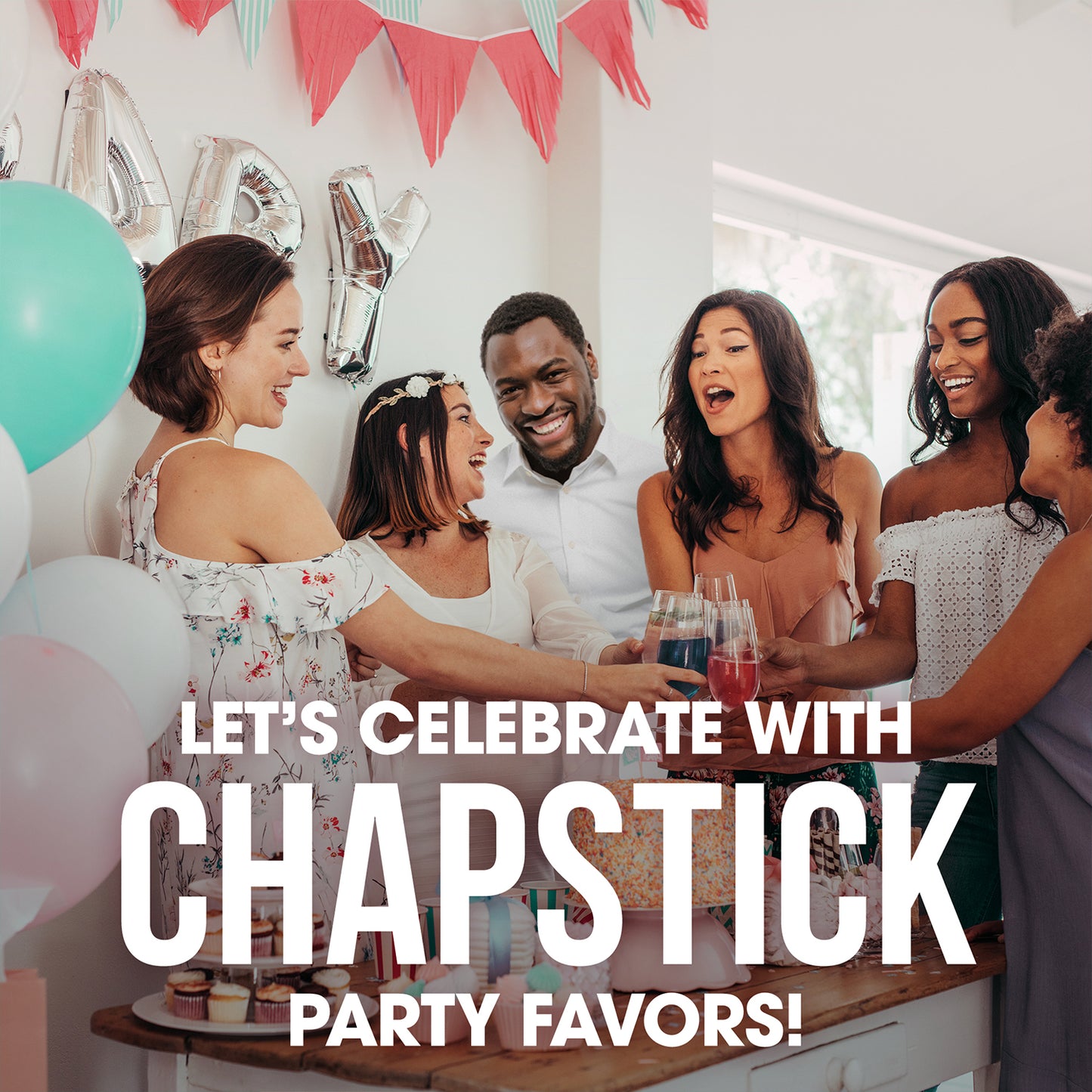 ChapStick It’s a Baby Party Favor Lip Balm Pack, Angel Food, Baby Shower Party Favors, Gift Pack (10 Sticks)