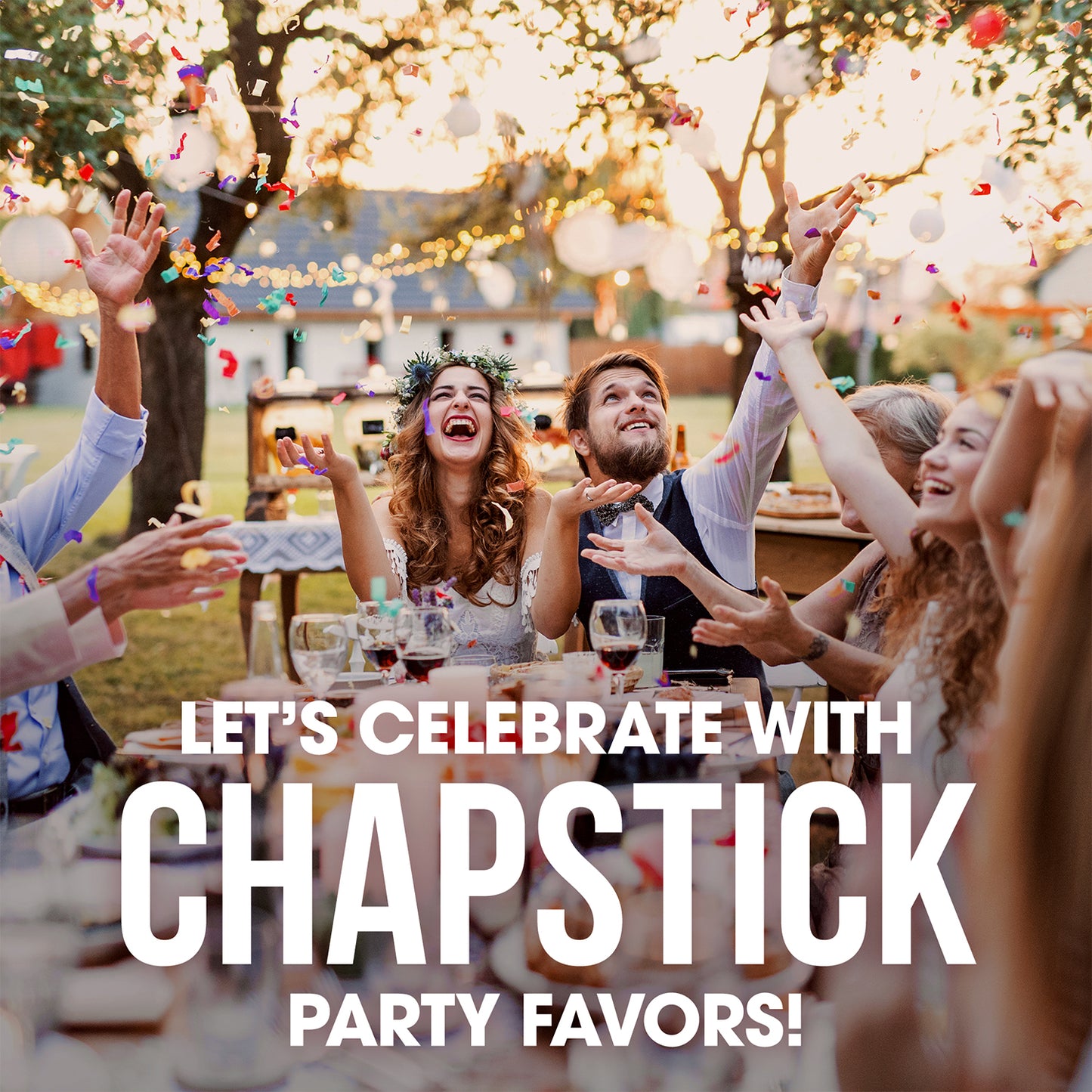ChapStick Toast to Love Party Favor Lip Balm Pack, Vanilla Kiss, Engagement & Wedding Party Favors, Gift Pack (10 Sticks)