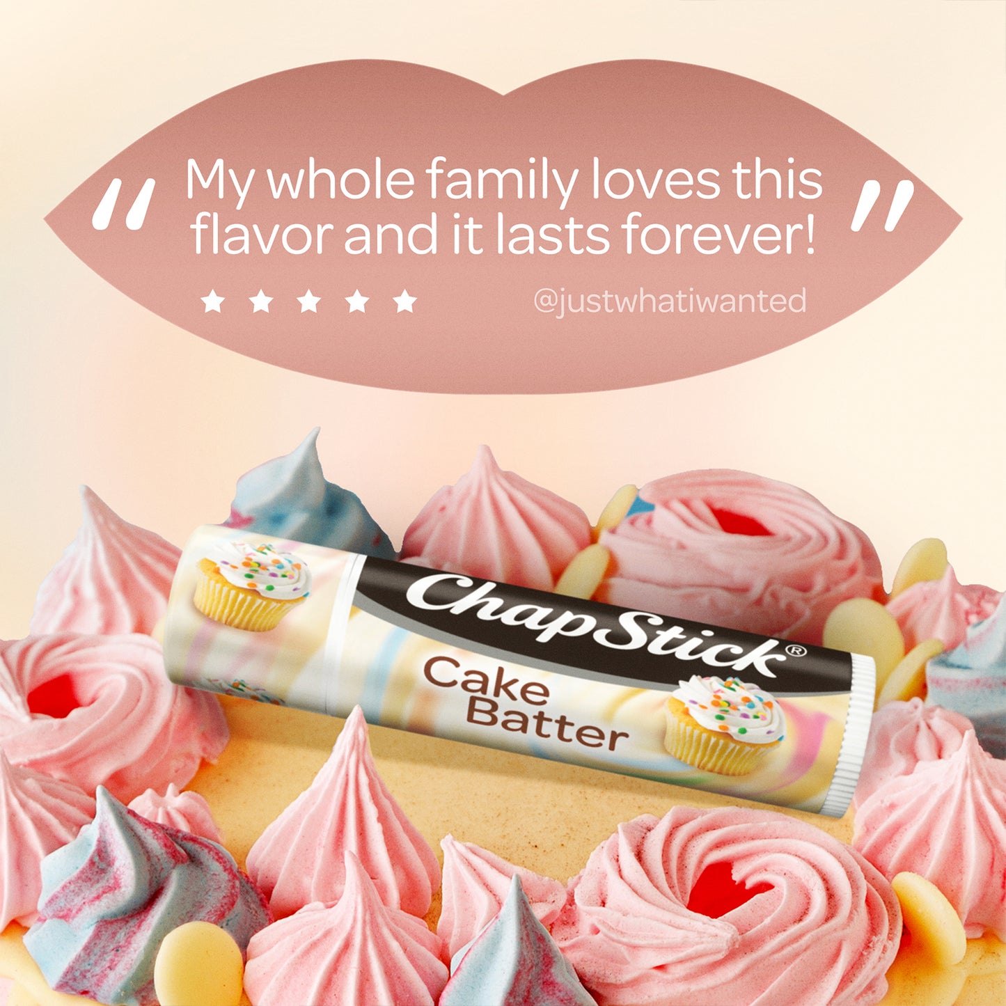 ChapStick Lip Balm, Cake Batter Lip Moisturizer, Fun & Yummy, Party Favors, Gift Pack, 3 Tubes