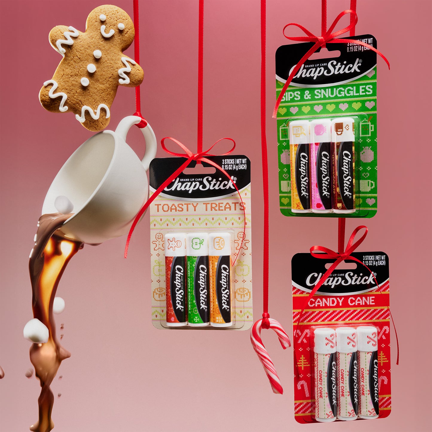 ChapStick Holiday Lip Balm Packs, Sips & Snuggles + Toasty Treats (6 Sticks), Stocking Stuffers
