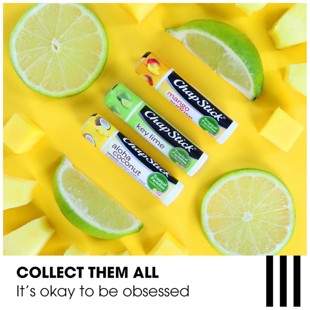 ChapStick Summer Vibes 9-Pack – Tropical Paradise, Mocktail, and I Love Summer Lip Balm Collections, Stocking Stuffers, 0.15 Ea
