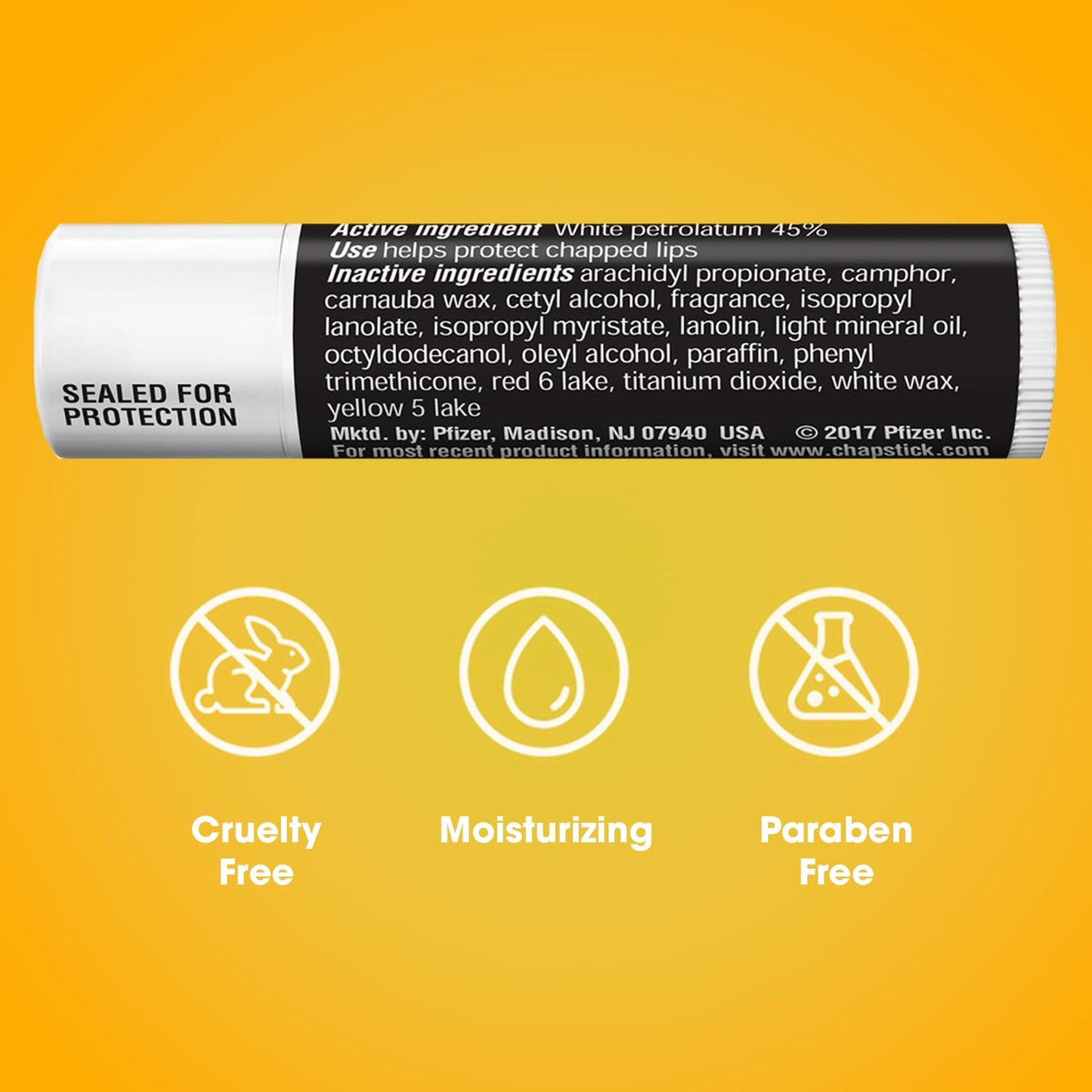 ChapStick Lip Balm, Classic Original, 12-Count in 1 Box – Lip Moisturizer, Christmas Gifts, Stocking Stuffers, .15 Oz Ea