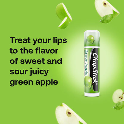 ChapStick Lip Balm, Green Apple, 12-Count in 1 Box – Sweet & Tangy Lip Moisturizer, Christmas Gifts, Stocking Stuffers, .15 Oz Ea
