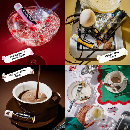 ChapStick Holiday Lip Balm Packs, Sips & Snuggles + Toasty Treats (8 Sticks), Stocking Stuffers