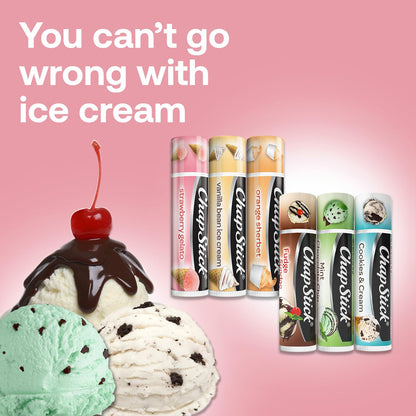 ChapStick Sweet Treat Lip Balm Variety 3-Packs (3 Count) – S’Mores and Ice Cream Lip Balm Collections, Stocking Stuffers, 0.15 Ea