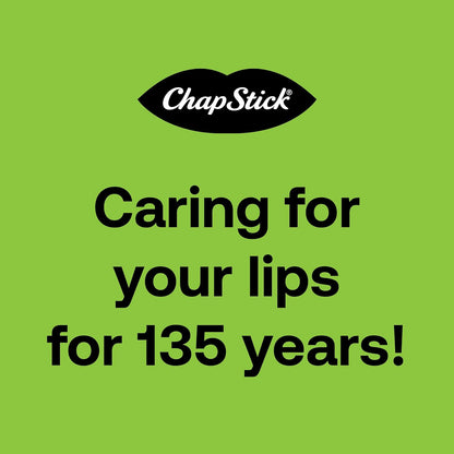 ChapStick Lip Balm, Green Apple, 12-Count in 1 Box – Sweet & Tangy Lip Moisturizer, Christmas Gifts, Stocking Stuffers, .15 Oz Ea