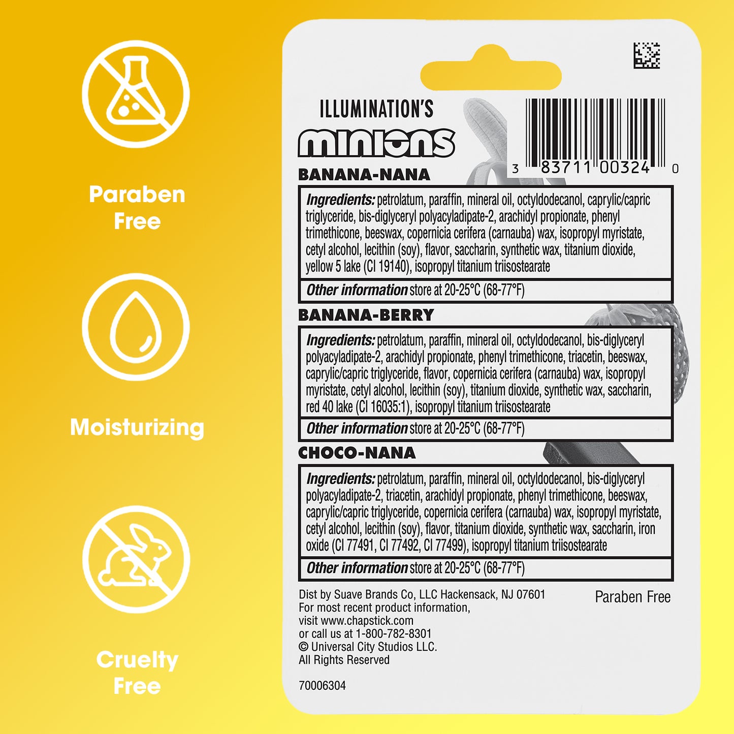 ChapStick Minions Banana-Nana Lip Balm Variety 3-Packs (9 Sticks)