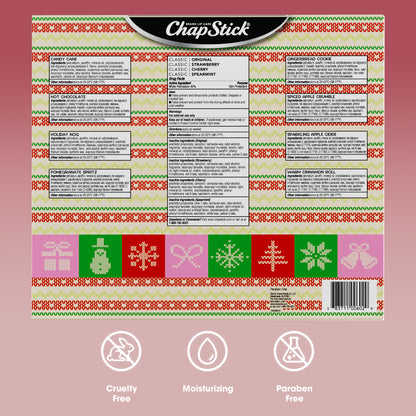 ChapStick Cozy Countdown Holiday Lip Balms 12-Pack, Advent Calendar